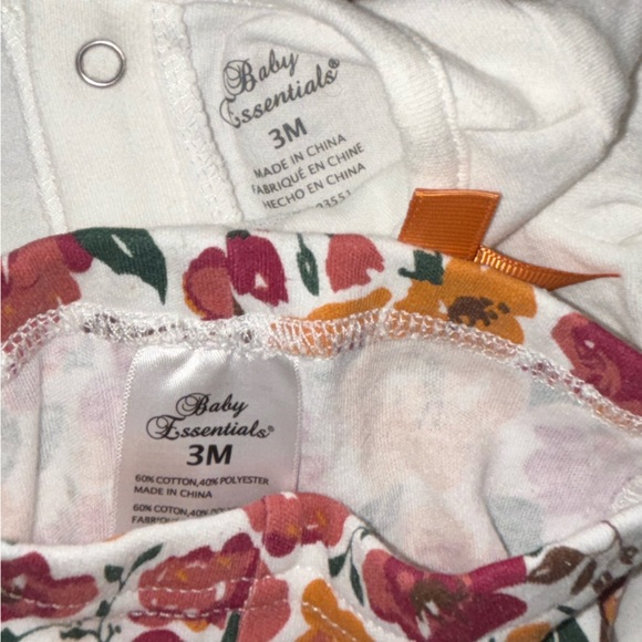 ! 🦃PERFECT for THANKSGIVING🦃 ! BABY ESSENTIALS 2pc top & bottom OUTFIT size 3M - Picture 3 of 7